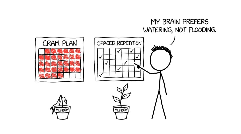 Cram plan vs spaced repetition