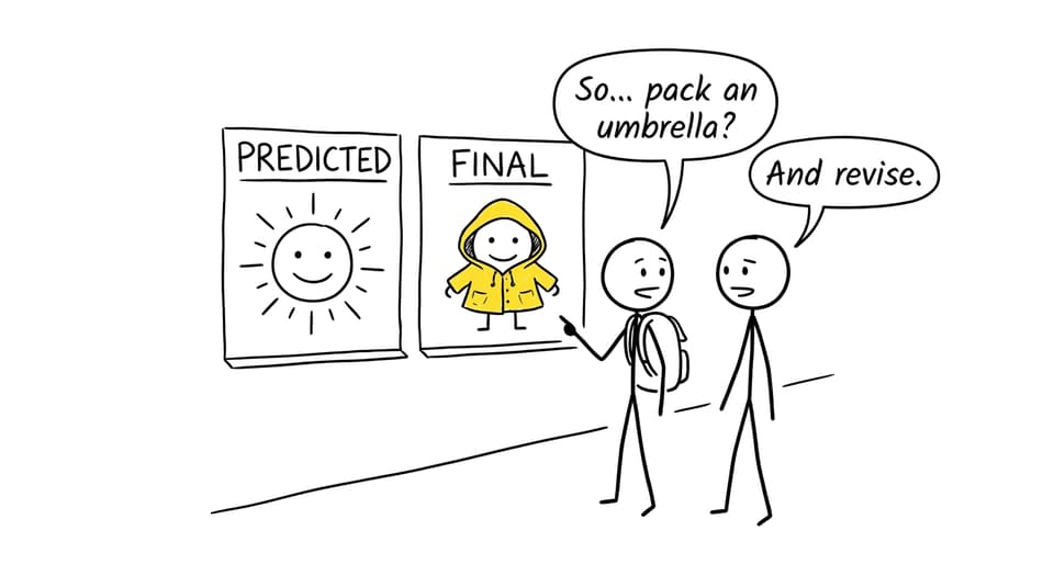 A parent and IB student prepare for the uncertainty between predicted and final grades