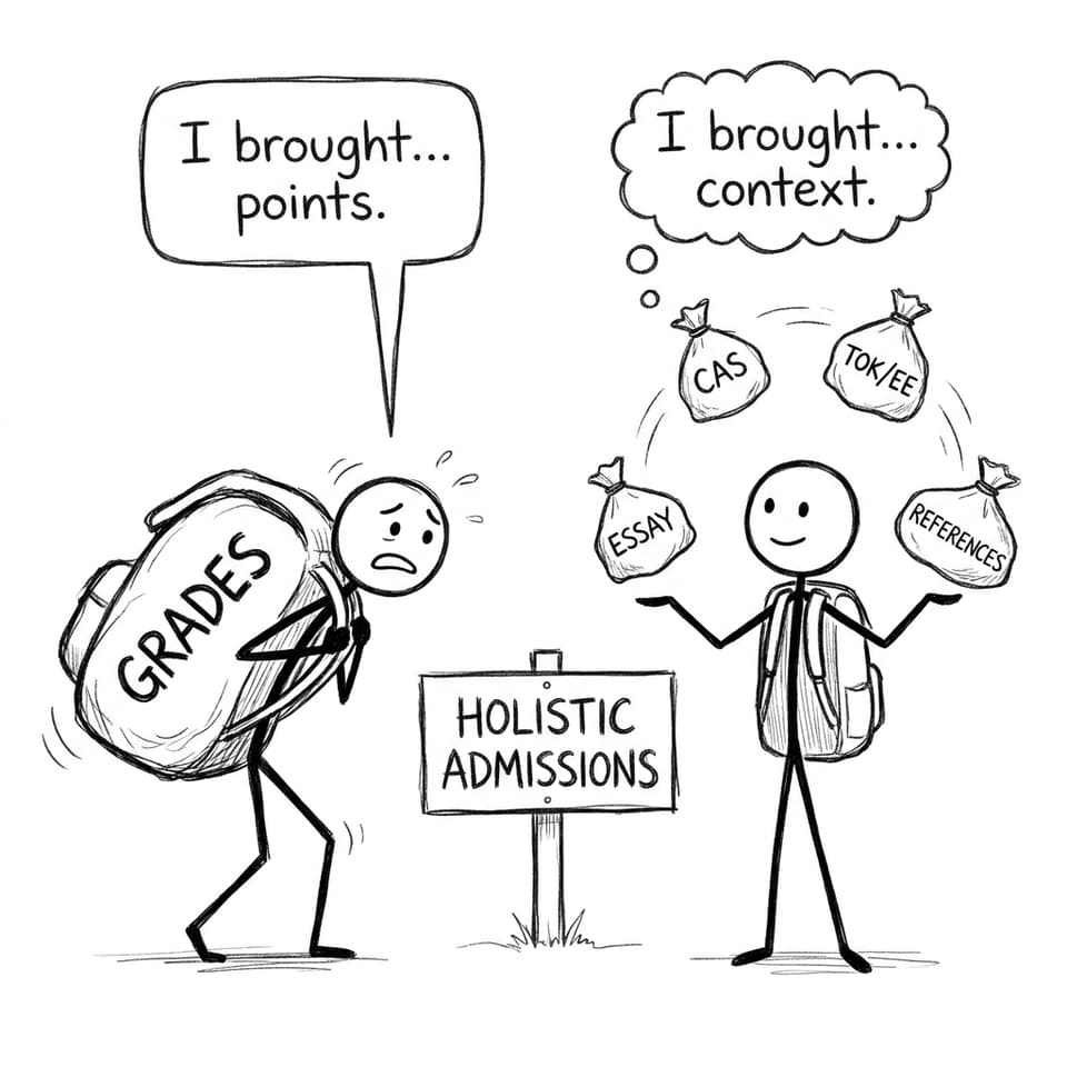 Holistic admissions comic