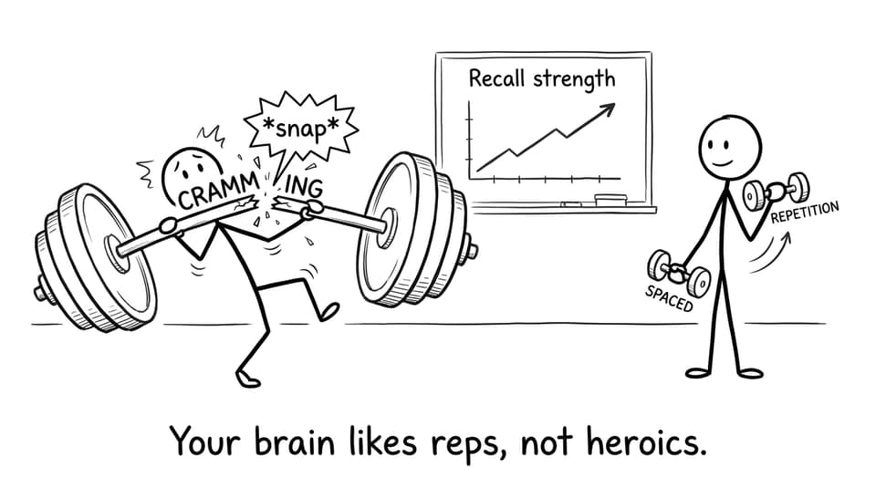 Your brain likes reps, not heroics.