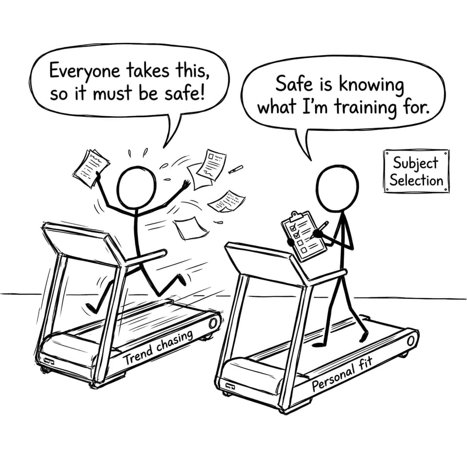 Trend chasing vs personal fit comic