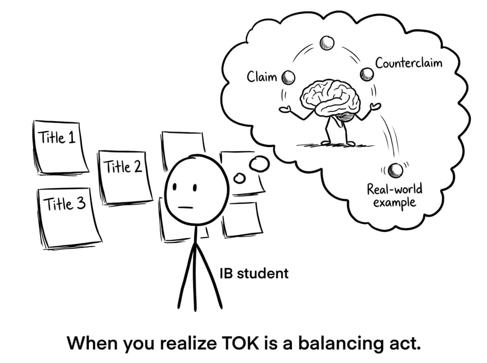 When you realize TOK is a balancing act.