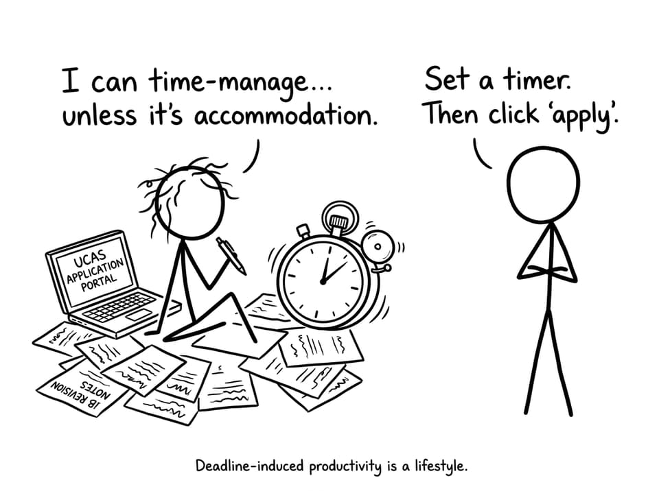 An IB student tries to time-manage accommodation