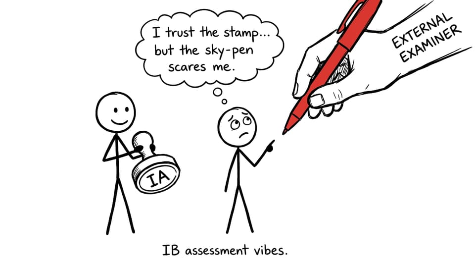 IA vs External Examiner sky-pen comic