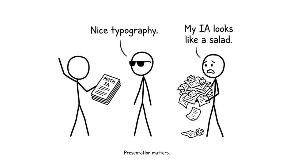 A student compares a neat IA vs a messy one