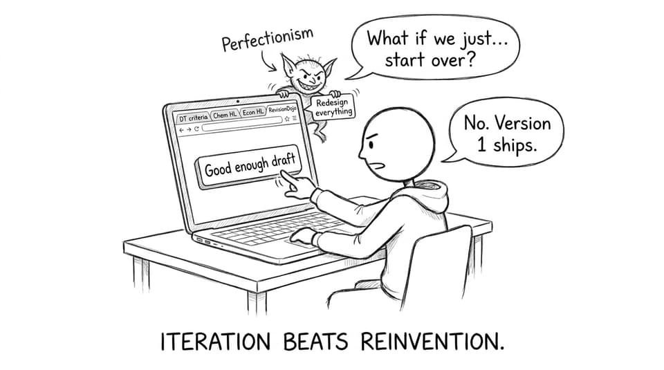 Perfectionism gremlin tries to add another tab