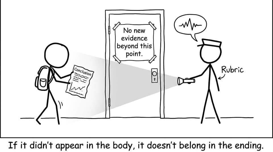 No new evidence in the conclusion