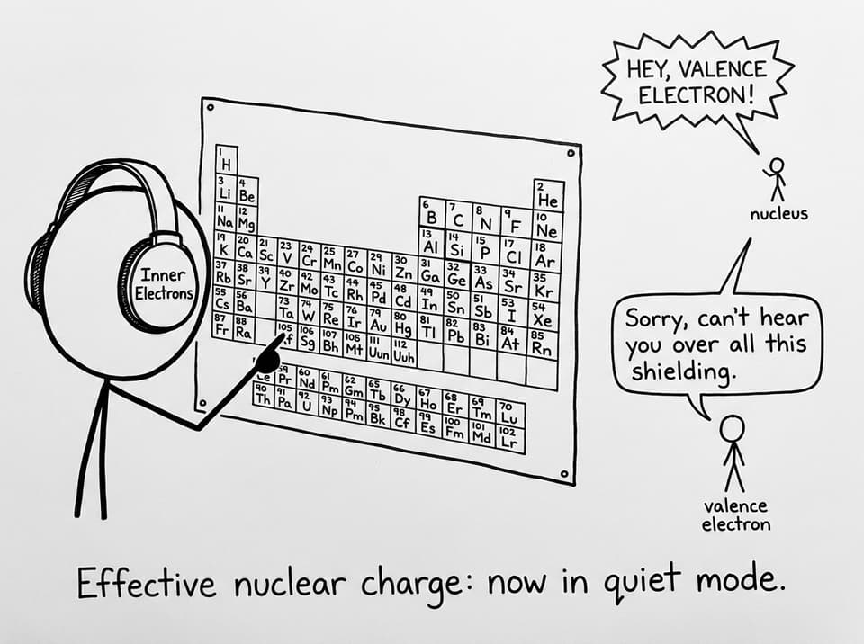 Comic about shielding and effective nuclear charge