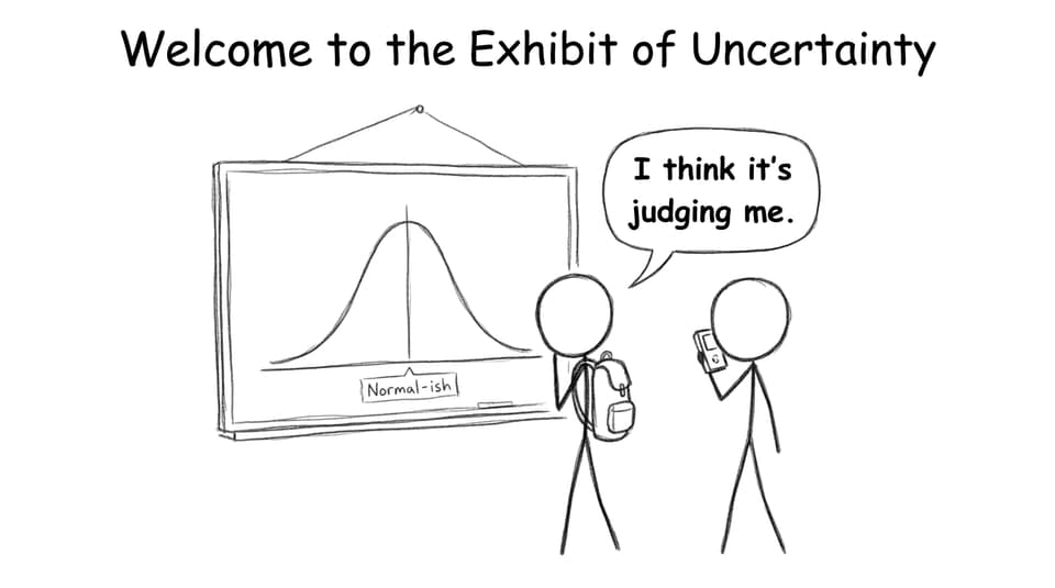 A student at a museum of uncertainty