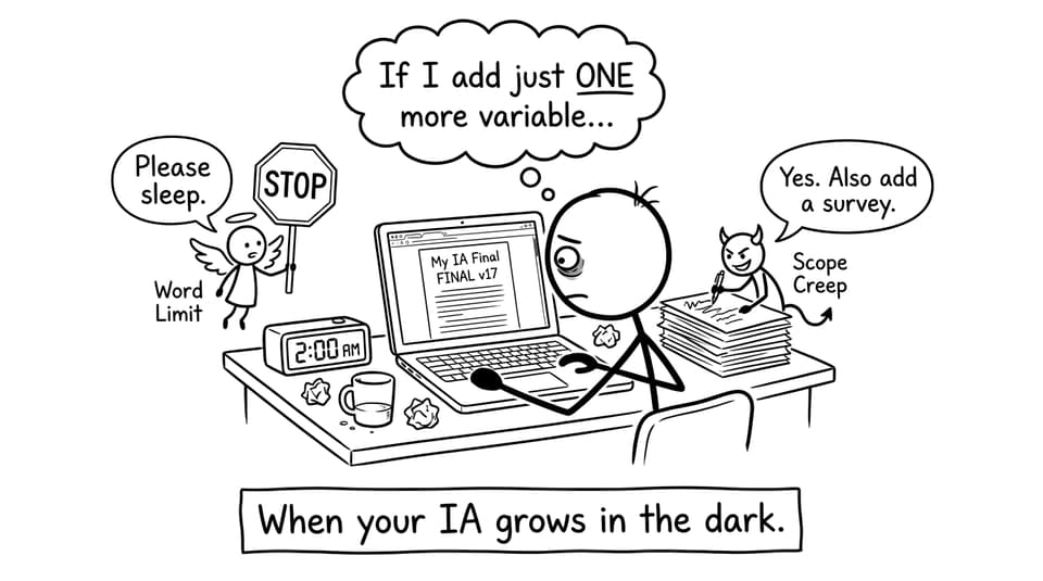 Student battling scope creep late at night