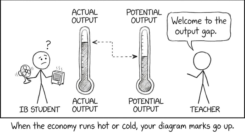 IB student meets the output gap