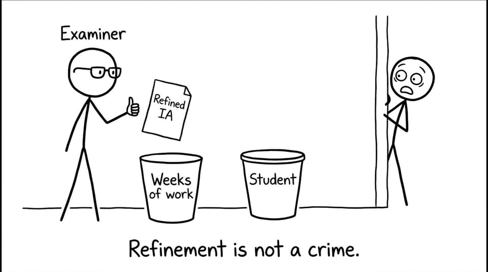 Comic about examiners approving refinement