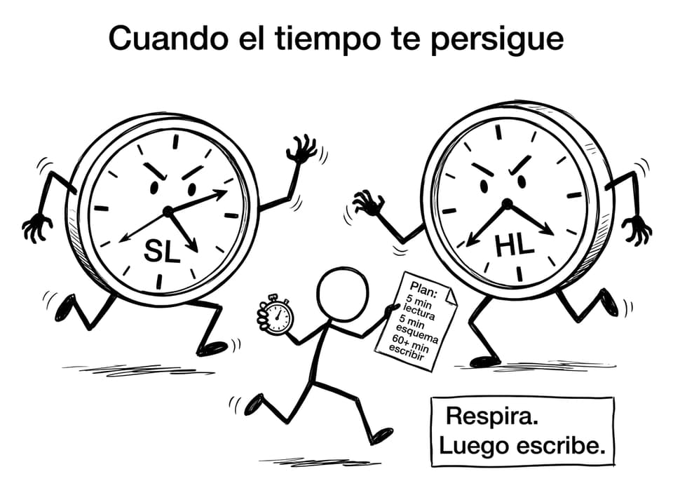 Relojes SL y HL persiguiendo a un estudiante