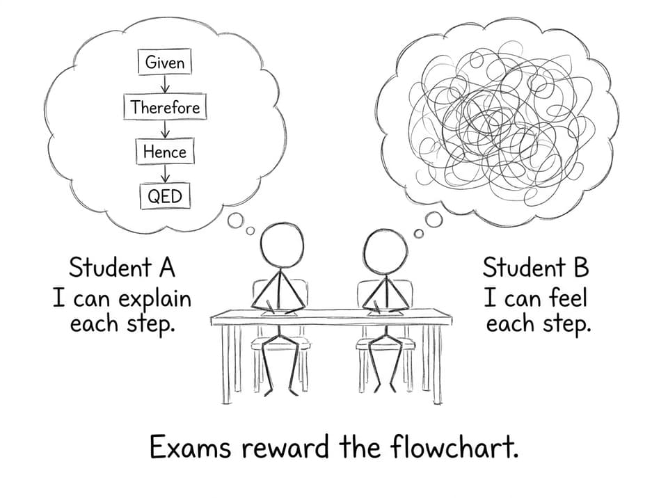 Flowchart vs spaghetti thoughts comic