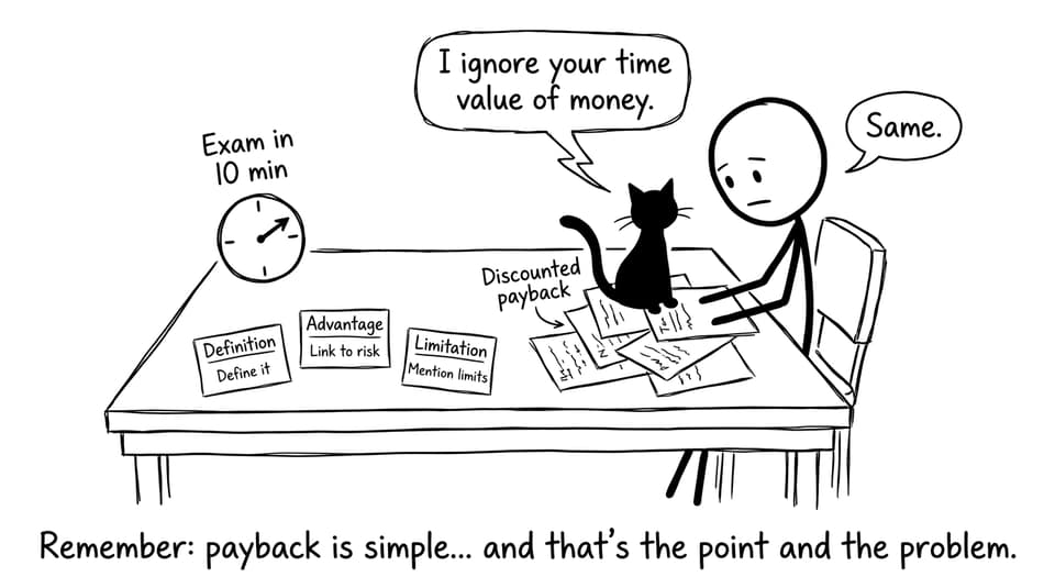 Exam desk flashcards comic