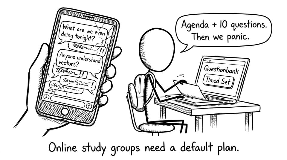 Online study groups need a default plan.