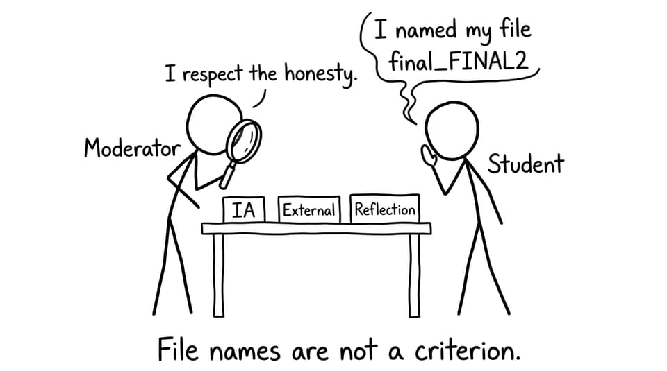File names are not a criterion