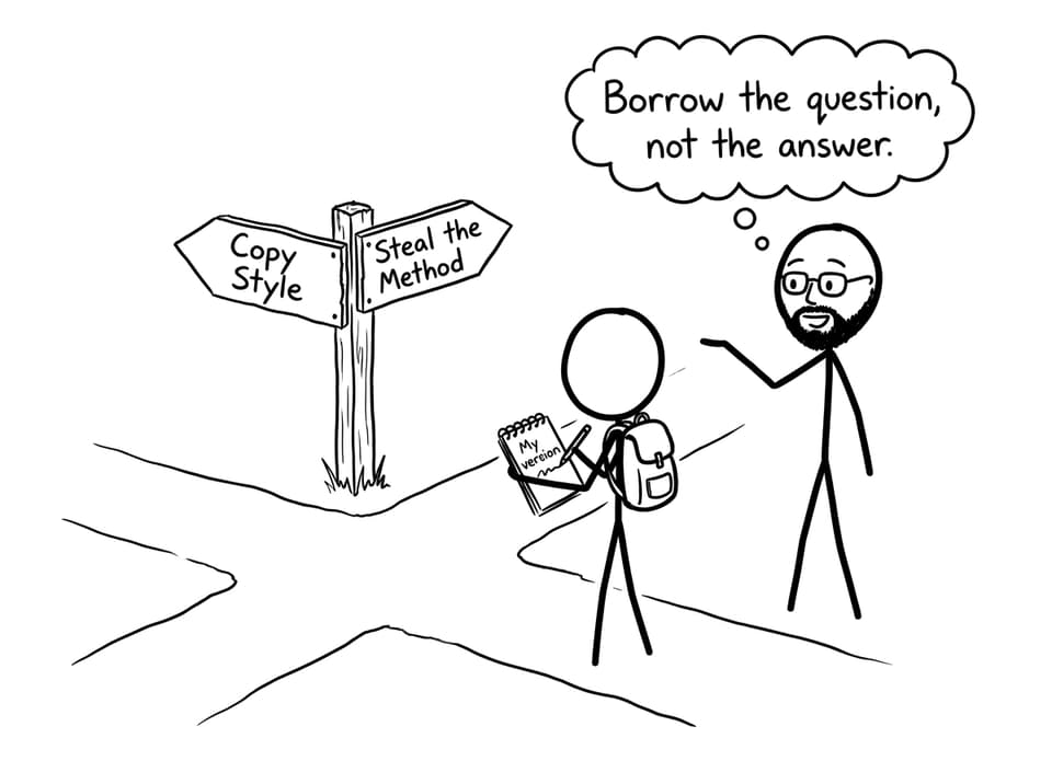 Comic about copying vs stealing the method