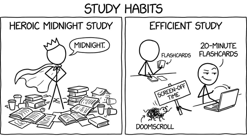 Midnight hero study vs short flashcards