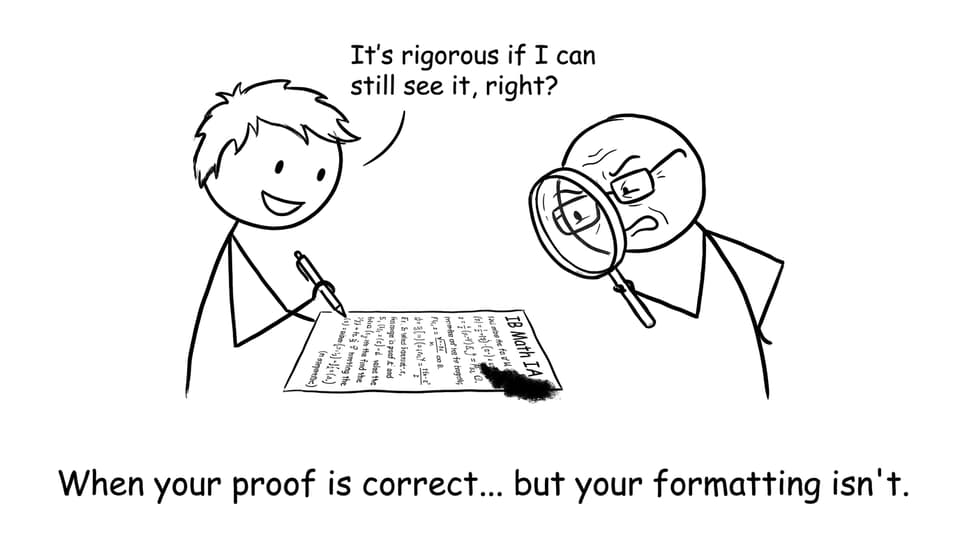 A student writes a tiny-margin proof joke