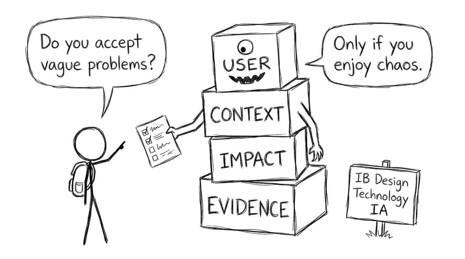 Comic about the rubric monster and vague problems