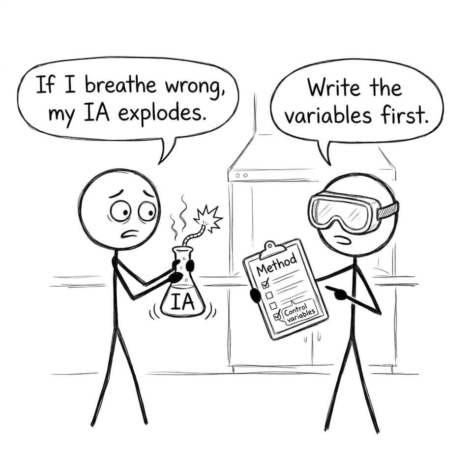 If I breathe wrong, my IA explodes. / Write the variables first.