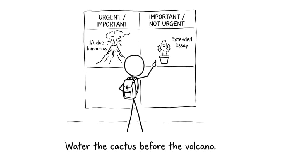 Eisenhower Matrix: cactus vs volcano