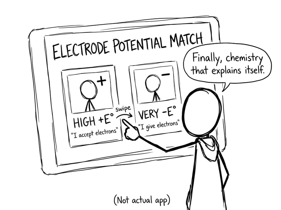 Electrode potential match joke