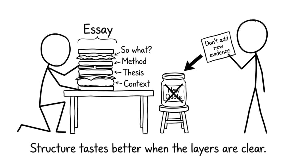Essay sandwich structure comic