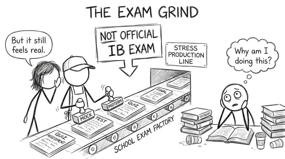 School exam factory joke