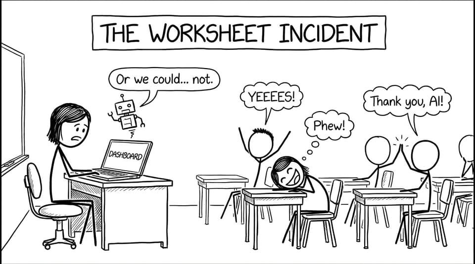 Teacher almost assigns the same worksheet to everyone