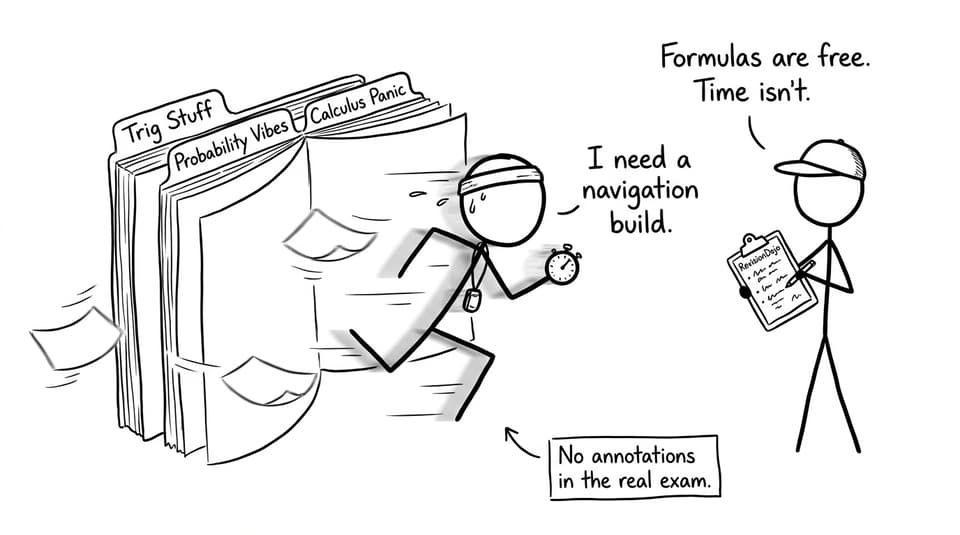 Speed-running the data booklet with tabs