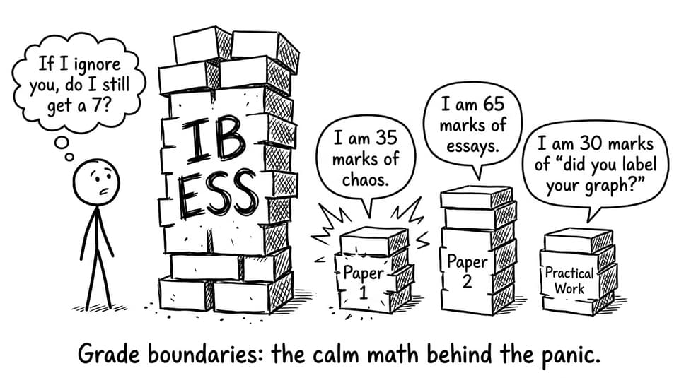 IB ESS grade boundaries comic relief