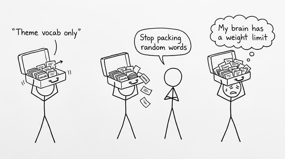 Vocabulary suitcase comic