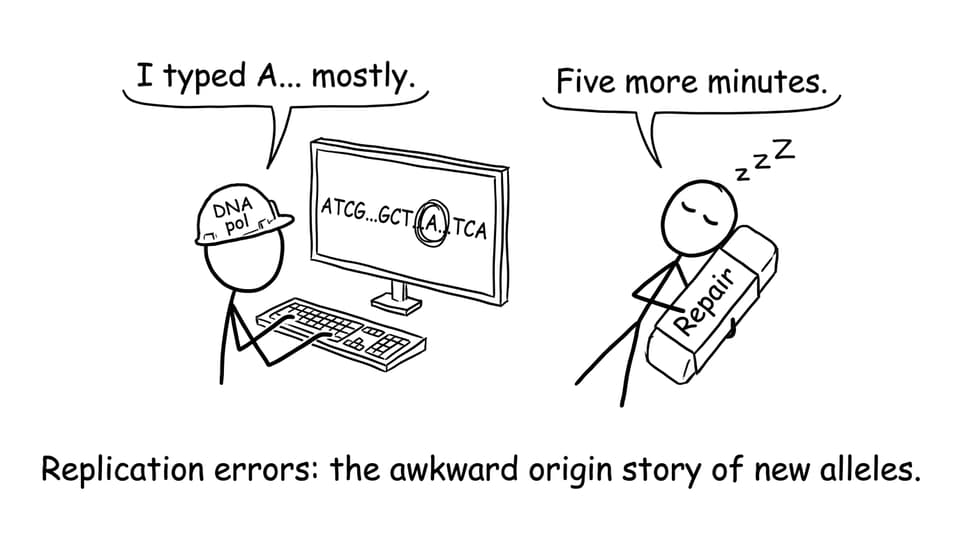 DNA polymerase typo comic