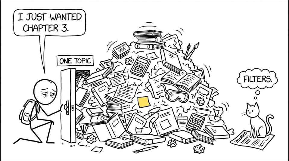An IB student discovers that one topic contains an avalanche of resources