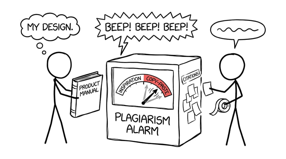 Plagiarism alarm: inspiration vs copy-paste
