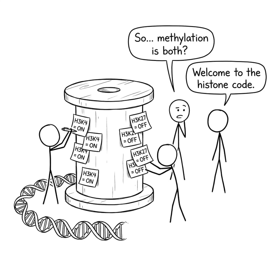 Methylation confusion: ON and OFF sticky notes