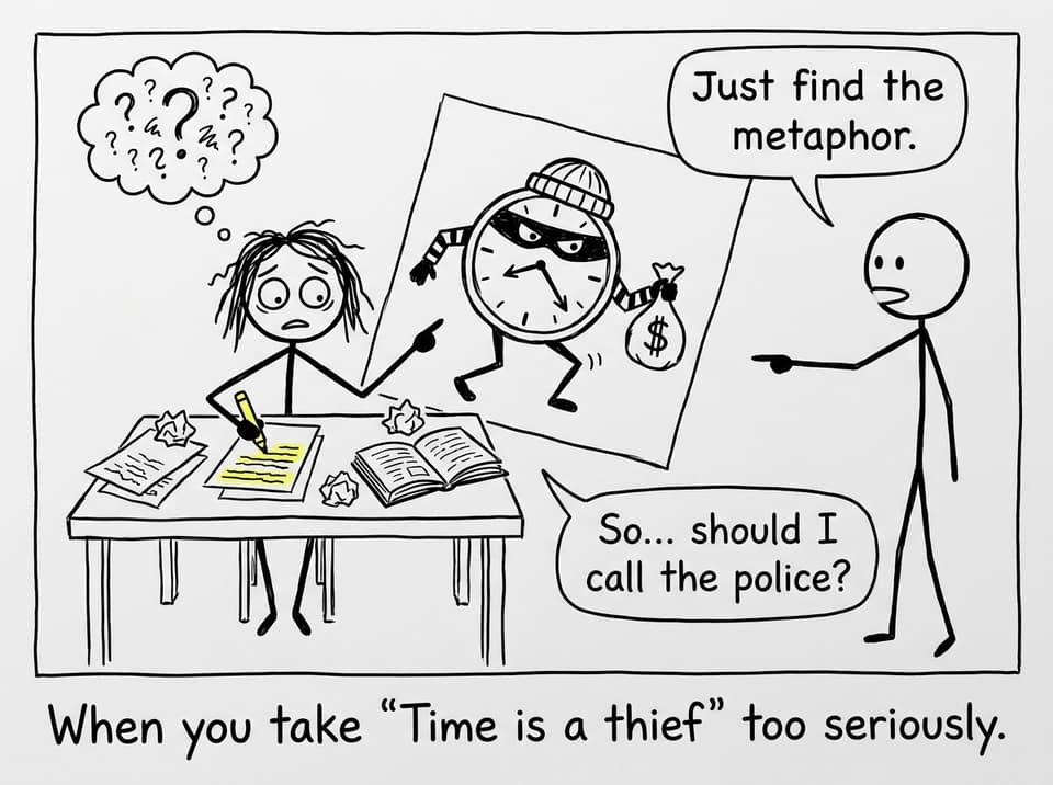 When you take “Time is a thief” too literally