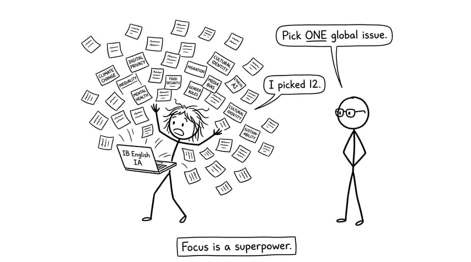 Comic about choosing one global issue