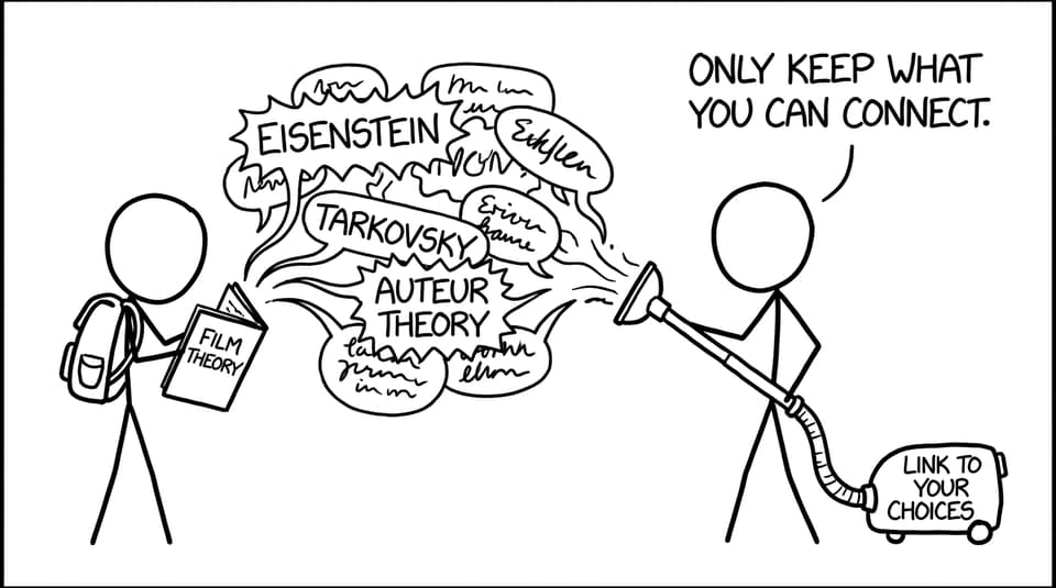 A student vacuuming away theory they can’t connect