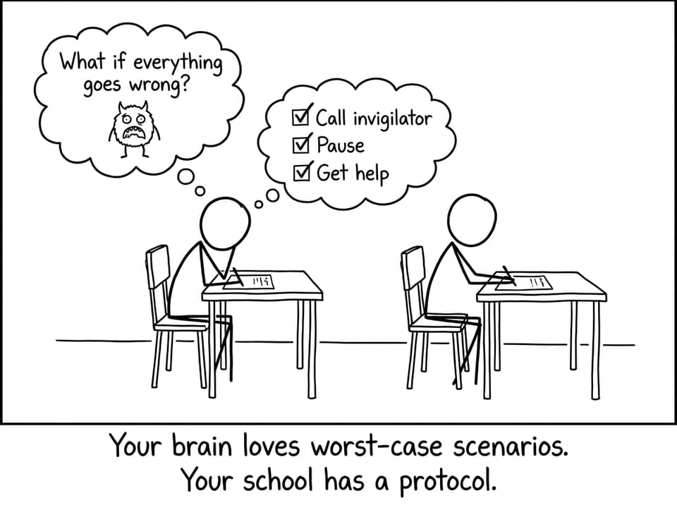 Worst-case scenario brain vs protocol checklist
