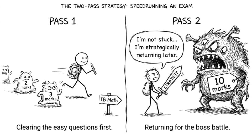 Two-pass strategy as a speedrun game