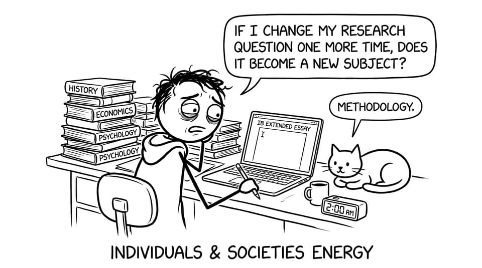 An IB student at 2:00 AM negotiating with methodology