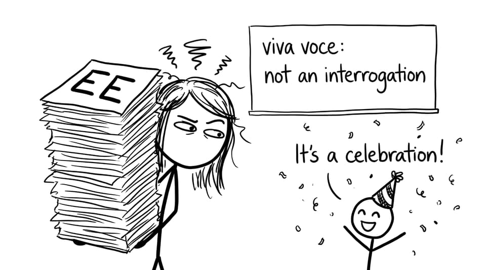 A suspiciously festive EE viva voce moment