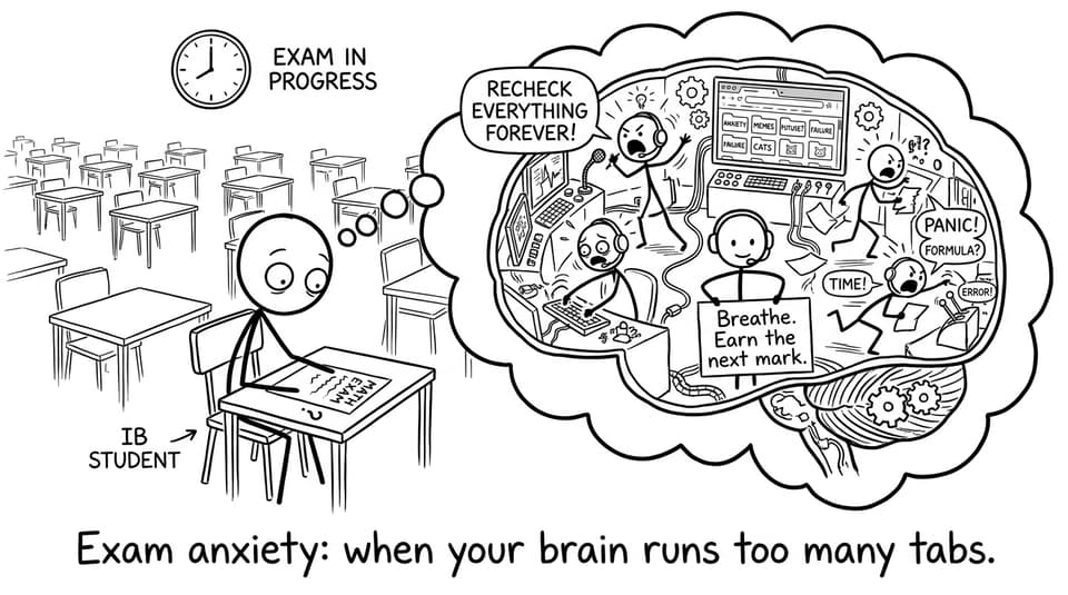 Exam anxiety brain tabs comic