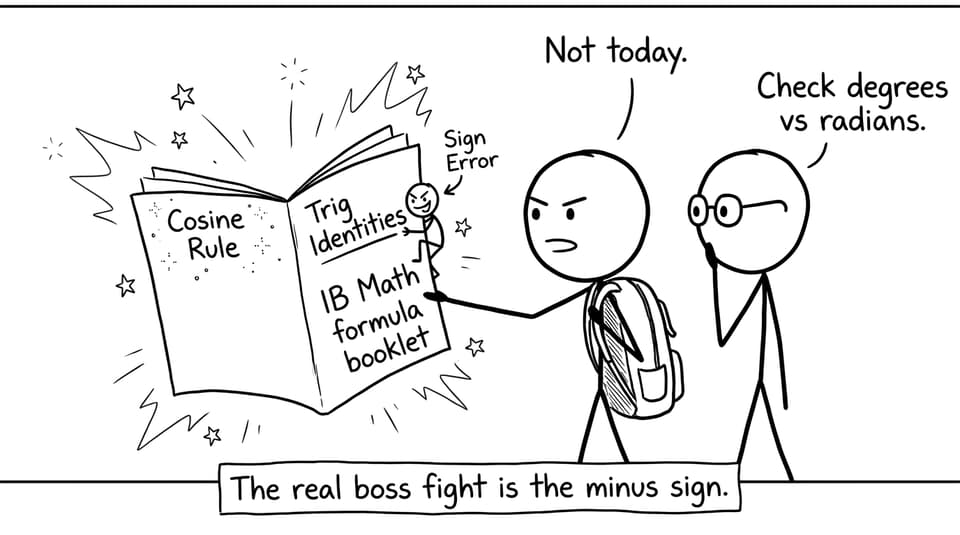 Student vs minus sign in the formula booklet