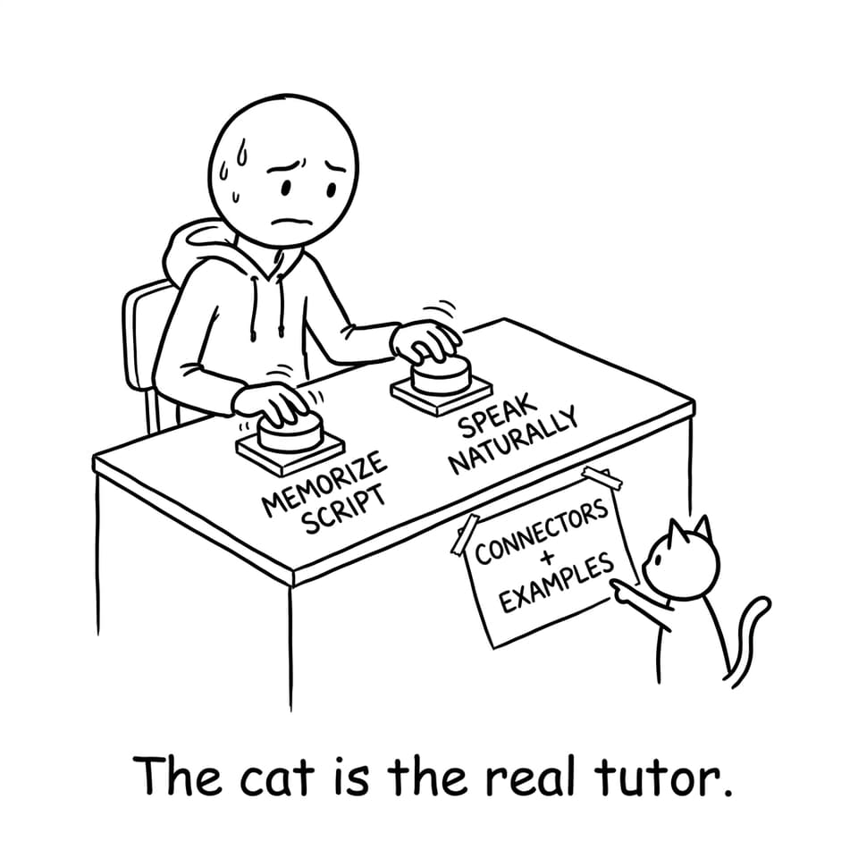Cat tutor prevents memorized scripts