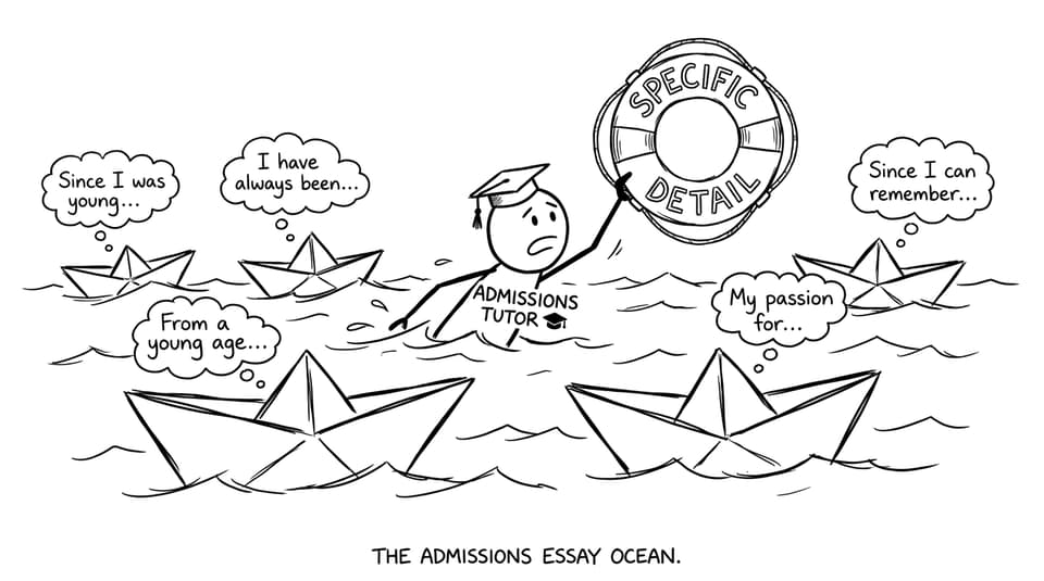 Admissions tutor drowning in clichés