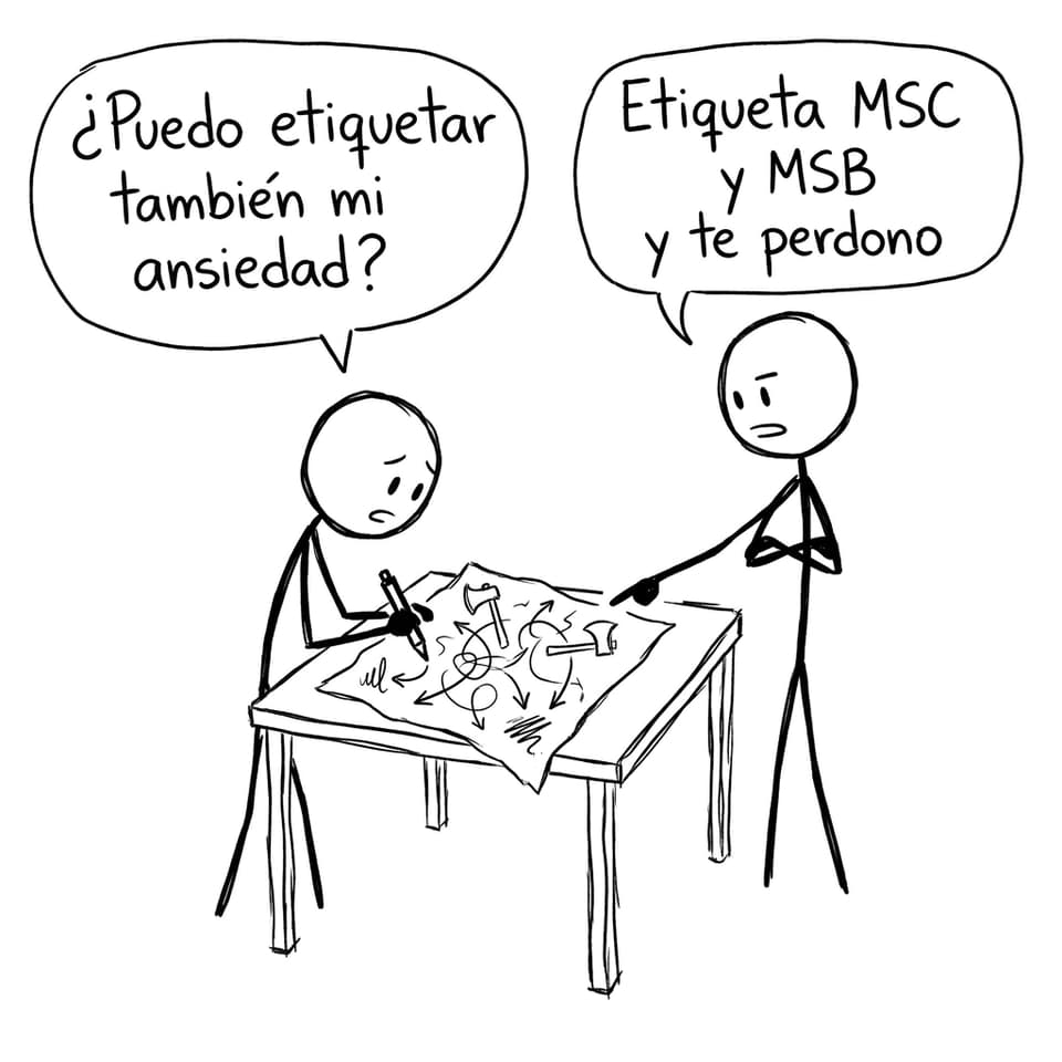 Servilleta con diagrama y ansiedad